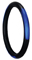 STEERING WHEEL COVER - BLK/BLUE