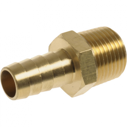 3/8IDX1/2NPT BRASS HOSE BARB