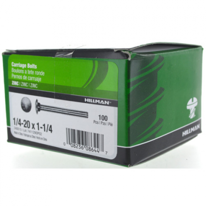 CARR SCREW 1/4 X 1-1/4 (100/BOX)